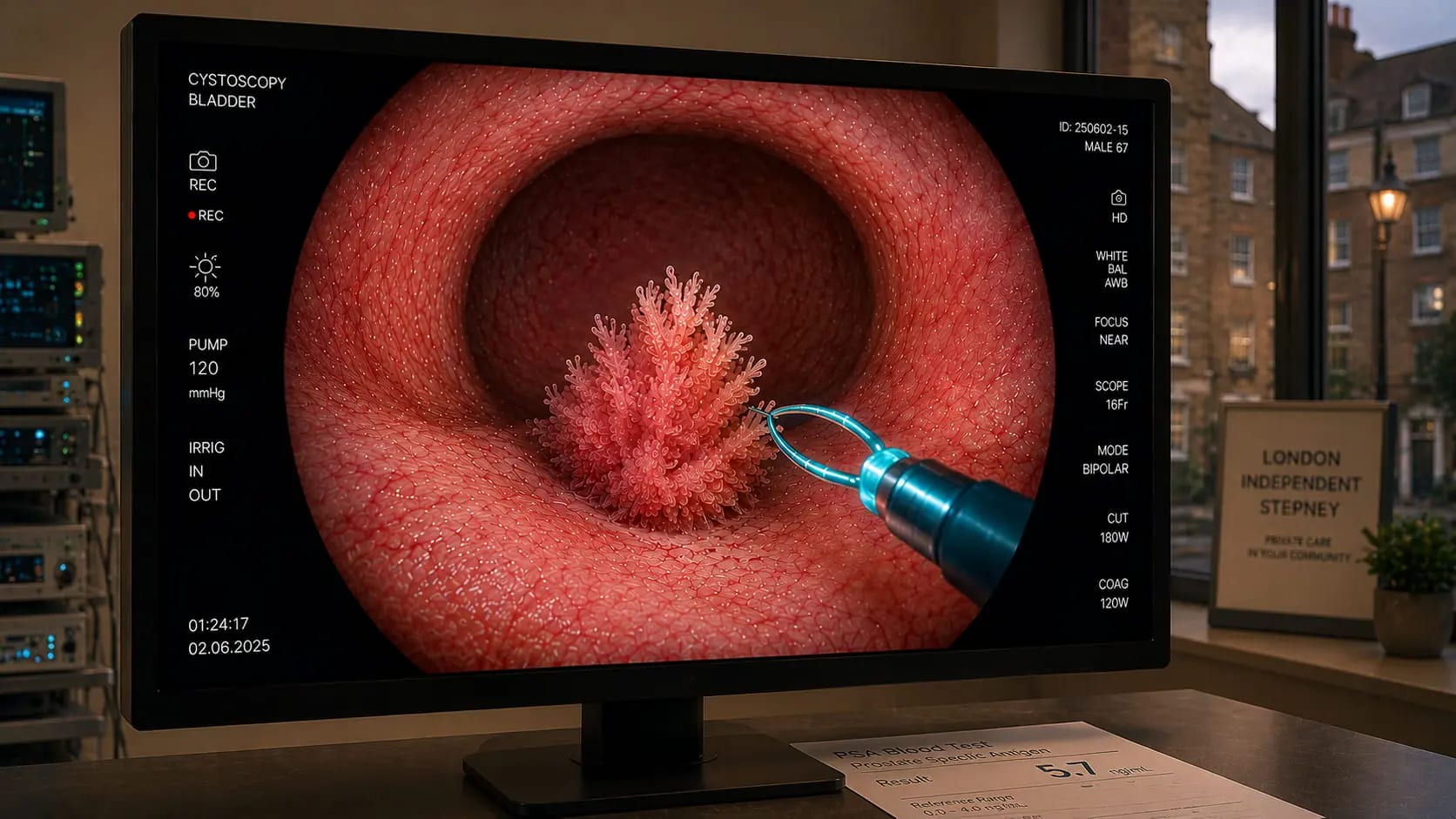 Private bladder cancer specialist at London Independent Hospital Stepney E1 – HRG Urology Cancer Lead cystoscopy