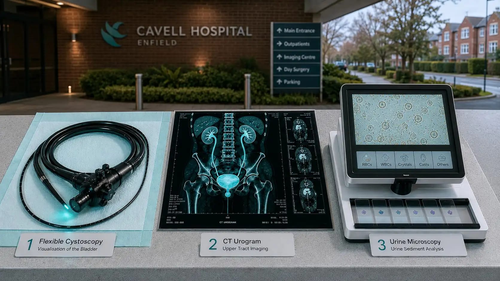 Private blood in urine haematuria specialist at Cavell Hospital Enfield EN2 – HRG Urology cystoscopy Cancer Lead