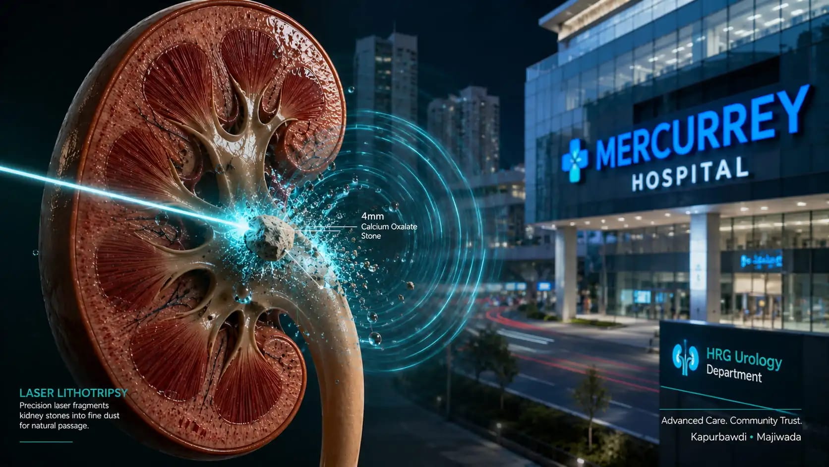 Kidney stone treatment at Mercurrey Hospital Kapurbawdi Majiwada Thane – HRG Urology