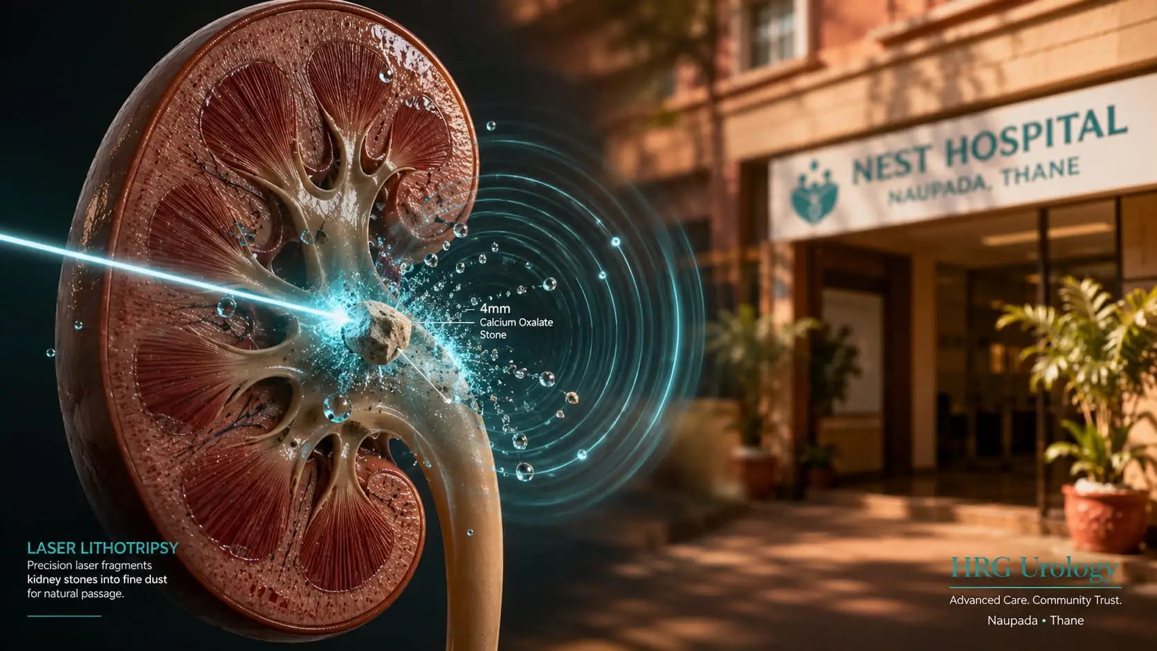 Kidney stone treatment in Naupada Thane West at Nest Hospital – HRG Urology specialist care
